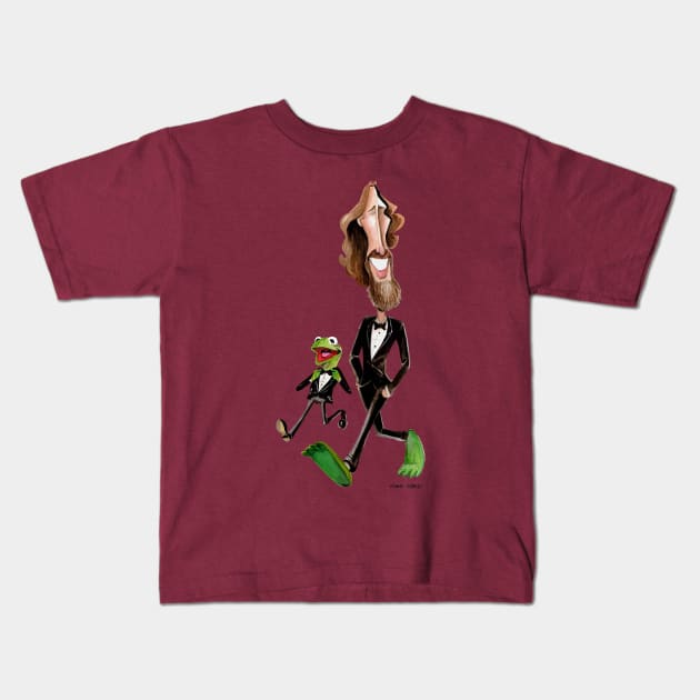 Steppin' Out with Jim and Kermit Kids T-Shirt by Durkinworks